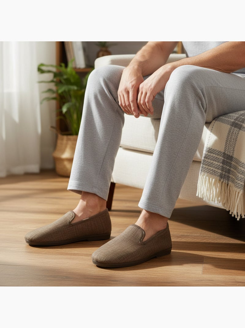 Zapatillas de casa charentaisses hombre ozabi efecto estructurado Marrón - Kiabi