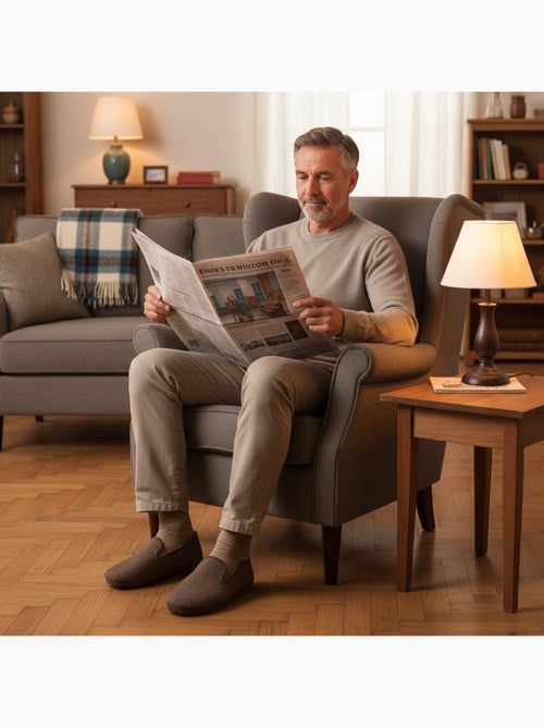 Zapatillas de casa charentaisses hombre ozabi efecto estructurado - Kiabi