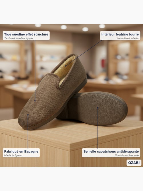 Zapatillas de casa charentaisses hombre ozabi efecto estructurado - Kiabi