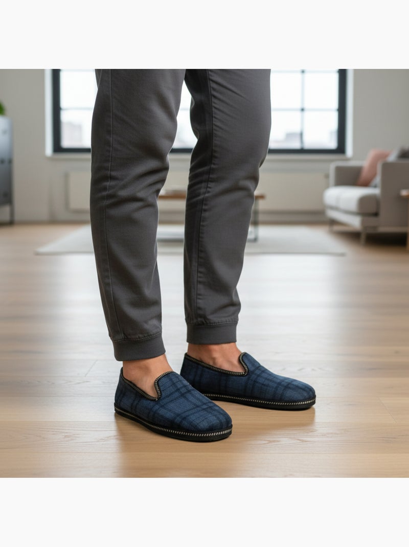 Zapatillas de casa charentesas hombre ozabi bordado fantasía Azul oscuro - Kiabi