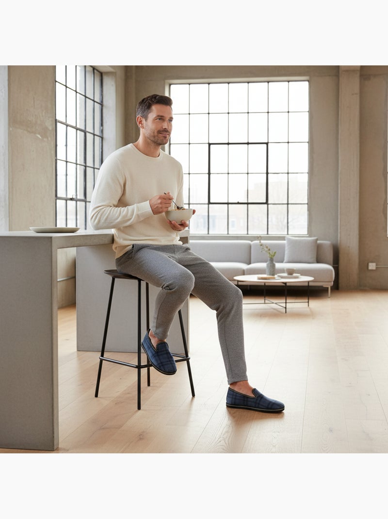 Zapatillas de casa charentesas hombre ozabi bordado fantasía Azul oscuro - Kiabi
