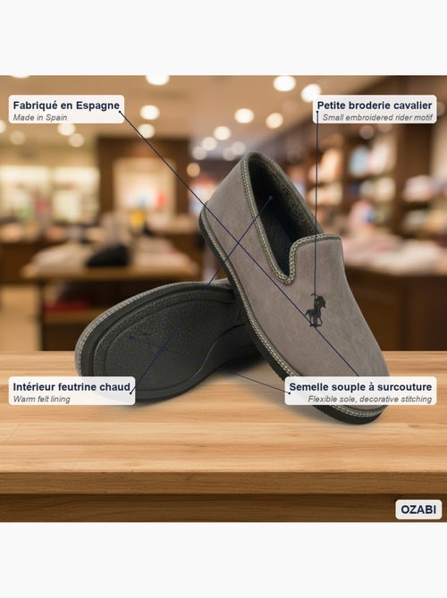Zapatillas de casa charentesas hombre ozabi bordado fantasía - Kiabi