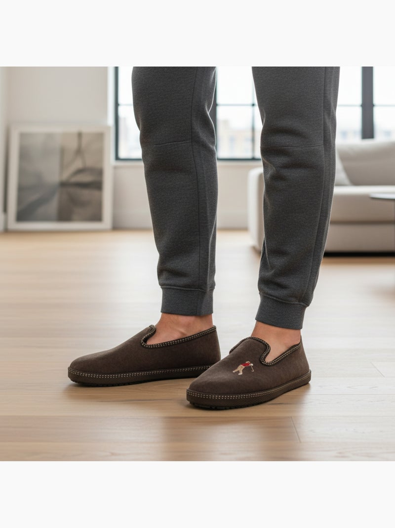 Zapatillas de casa charentesas hombre ozabi bordado fantasía Marrón - Kiabi