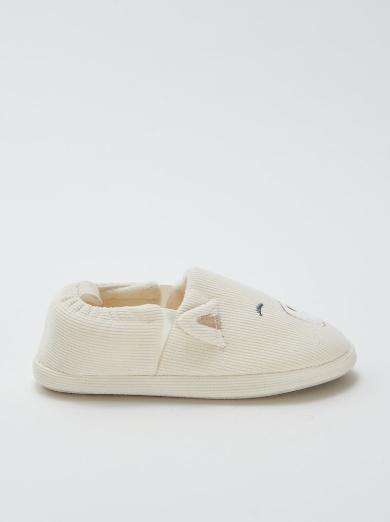 Zapatillas de casa con adorno de animal Beige - Kiabi