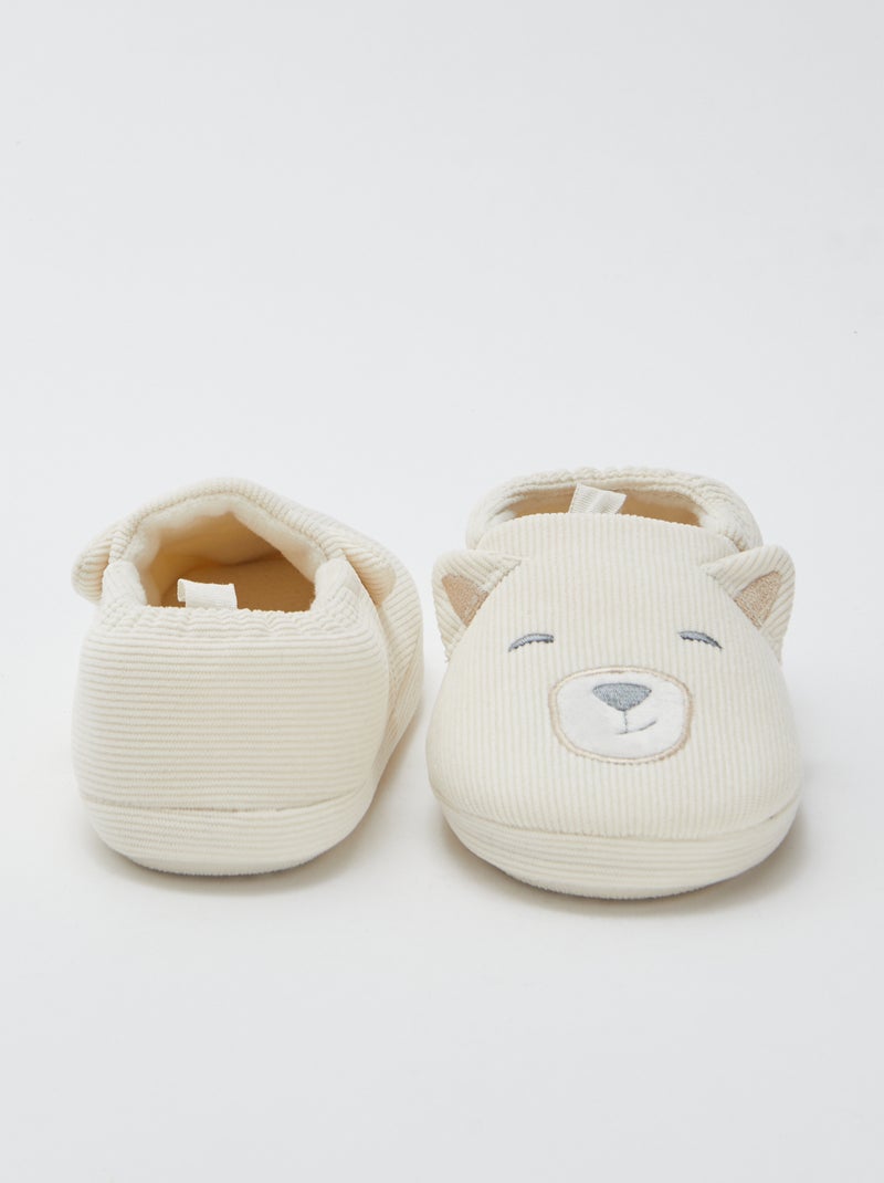 Zapatillas de casa con adorno de animal Beige - Kiabi