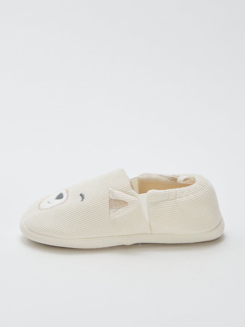 Zapatillas de casa con adorno de animal Beige - Kiabi