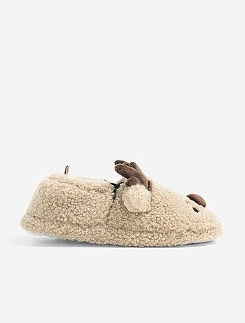 Zapatillas de casa con efecto borreguito