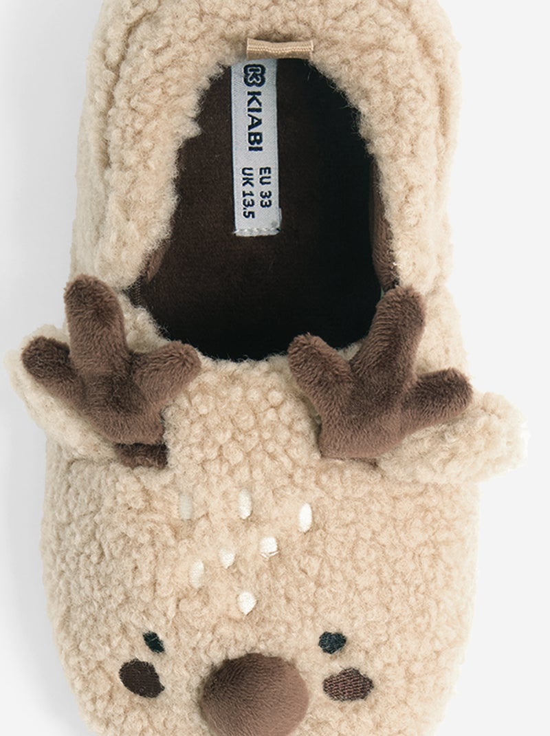 Zapatillas de casa con efecto borreguito Marron - Kiabi