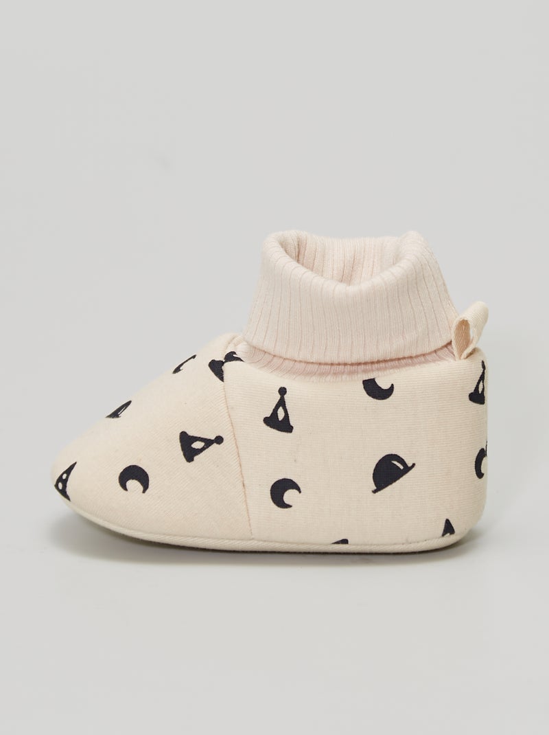 Zapatillas de casa con efecto calcetín BEIGE - Kiabi