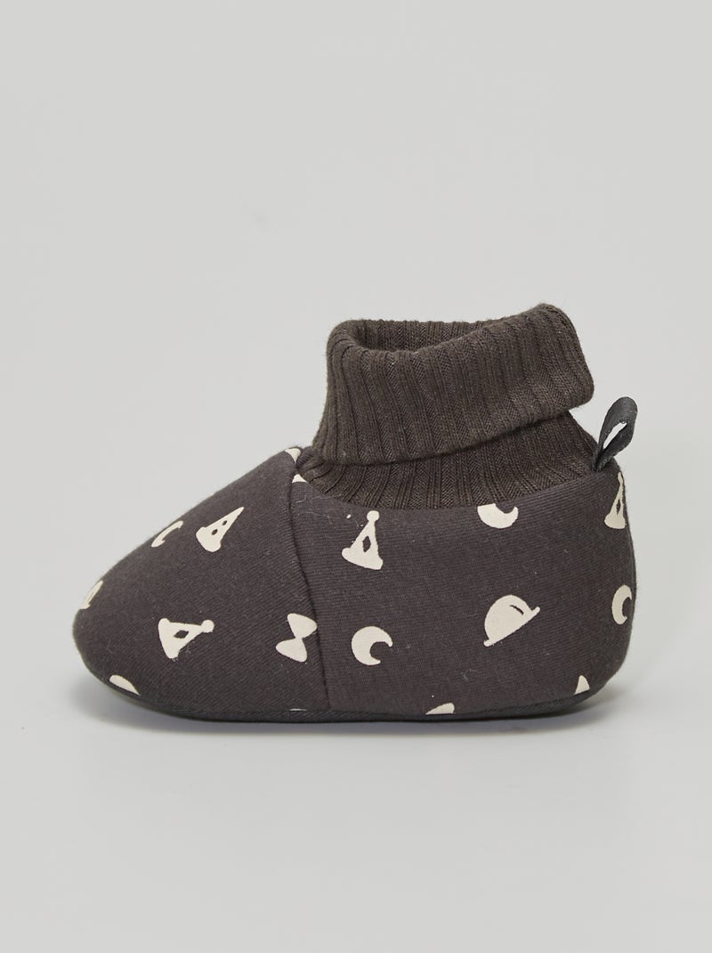 Zapatillas de casa con efecto calcetín GRIS - Kiabi