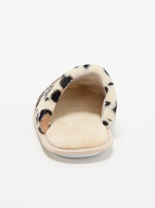 Zapatillas de casa con estampado de leopardo - Kiabi