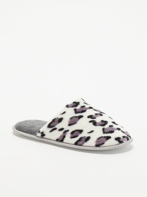 Zapatillas de casa con estampado de leopardo - Kiabi