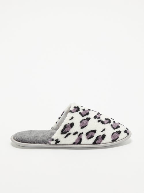 Zapatillas de casa con estampado de leopardo - Kiabi