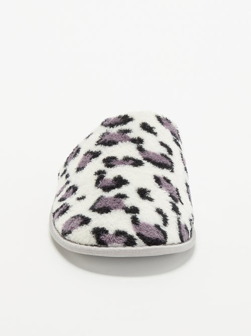 Zapatillas de casa con estampado de leopardo - Kiabi