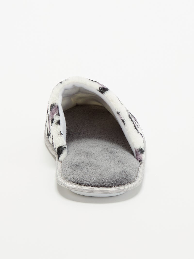 Zapatillas de casa con estampado de leopardo Gris - Kiabi