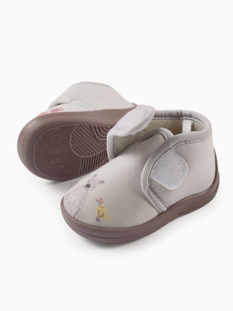 Zapatillas de casa con estampado Gris claro - Kiabi