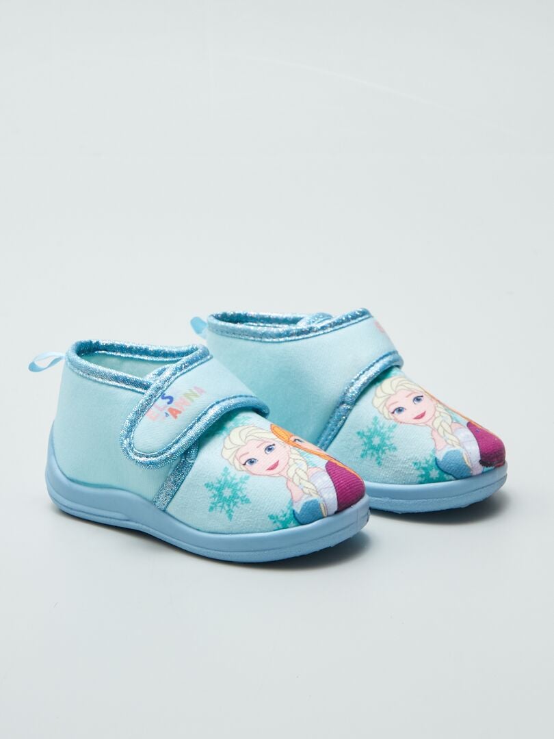 Zapatillas de casa con velcro 'Frozen' azul - Kiabi