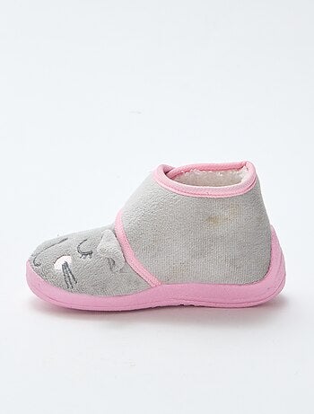 Zapatillas de casa con velcro y diseño de ratón