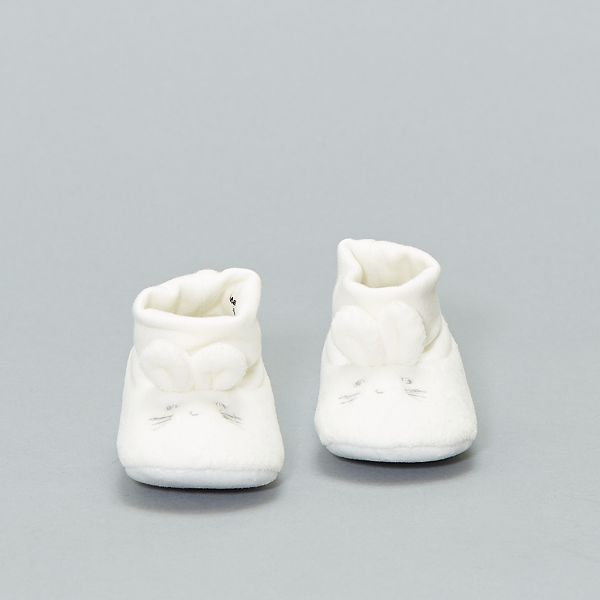 Zapatillas de casa 'conejo' 'eco-concepción' bebé niño - blanco - Kiabi -  5,00€