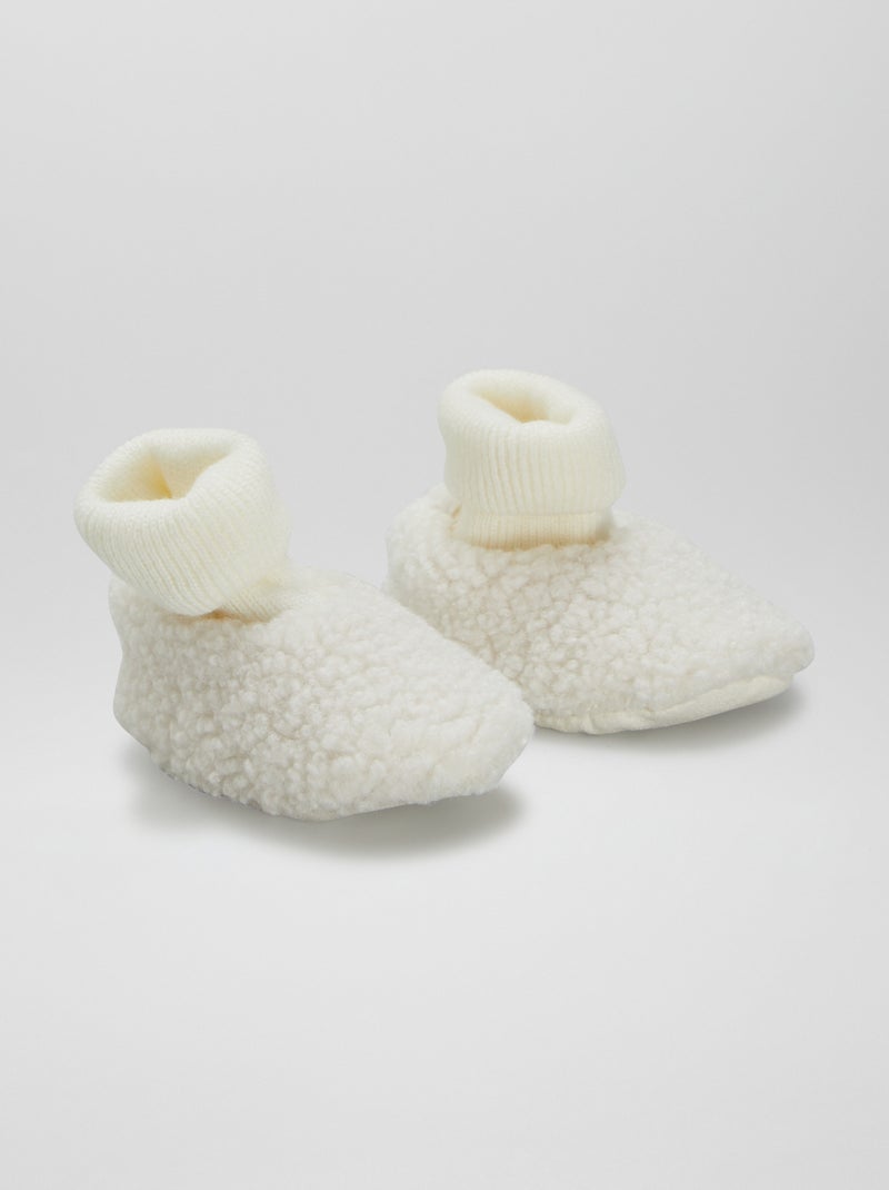 Zapatillas de casa de borreguito BEIGE - Kiabi