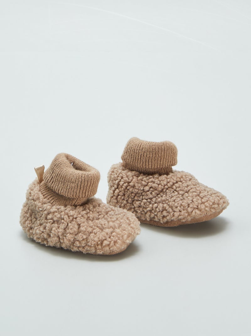 Zapatillas de casa de borreguito MARRON - Kiabi