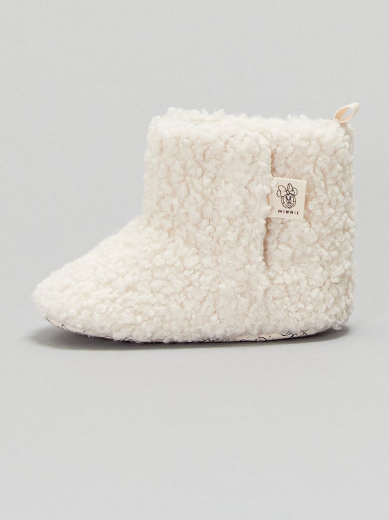 Zapatillas de casa de borreguito 'Minnie' 'Disney' BLANCO - Kiabi