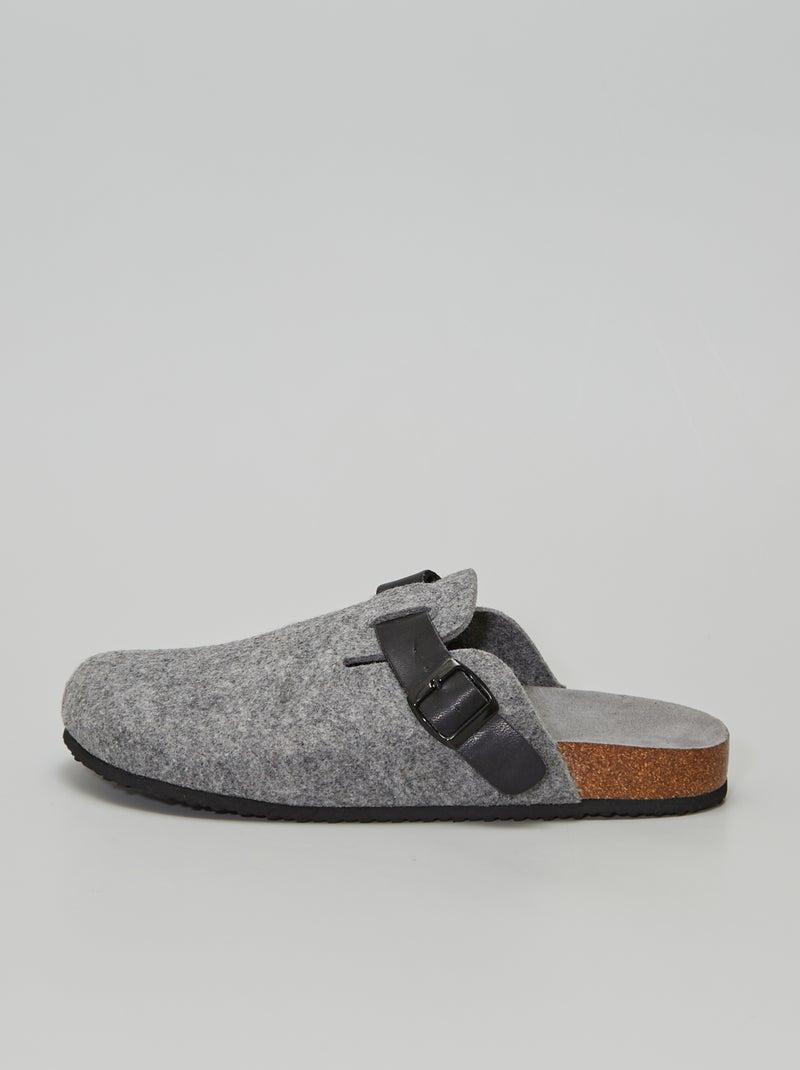 Zapatillas de casa de fieltro GRIS - Kiabi