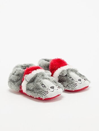 Zapatillas de casa de Navidad 'gato'