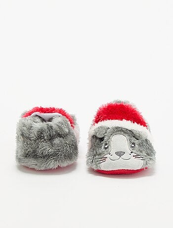 Zapatillas de casa de Navidad 'gato'