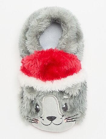 Zapatillas de casa de Navidad 'gato'