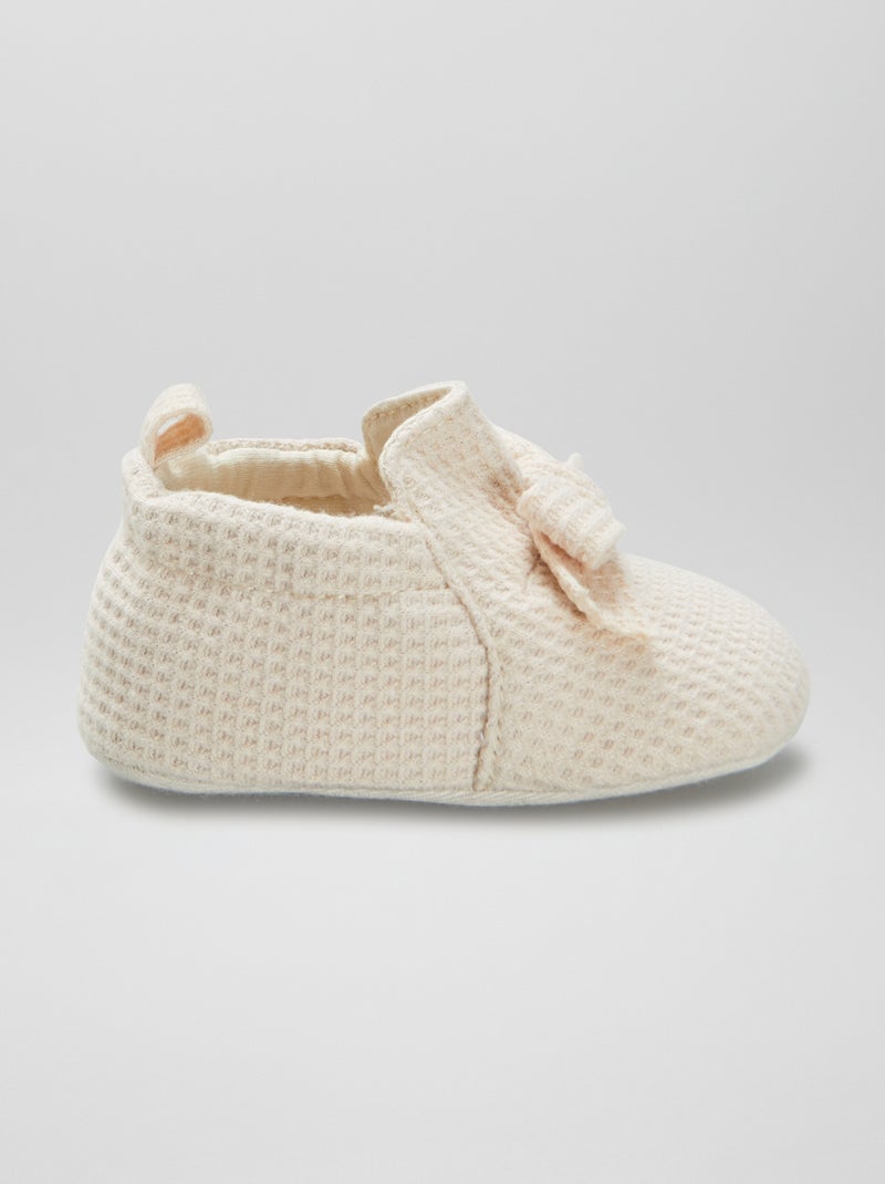 Zapatillas de casa de nido de abeja BLANCO - Kiabi