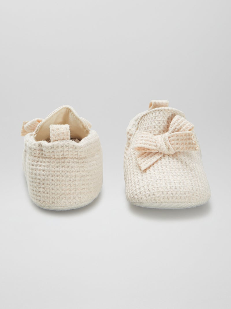 Zapatillas de casa de nido de abeja BLANCO - Kiabi