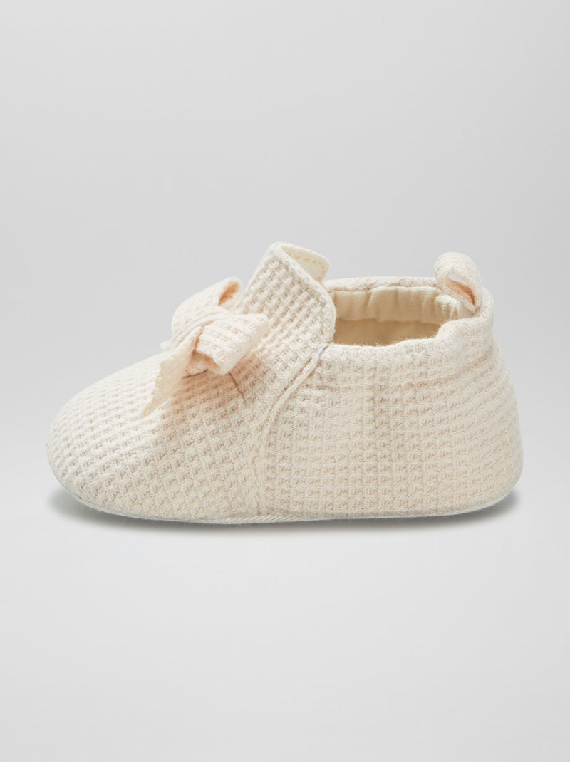 Zapatillas de casa de nido de abeja BLANCO - Kiabi