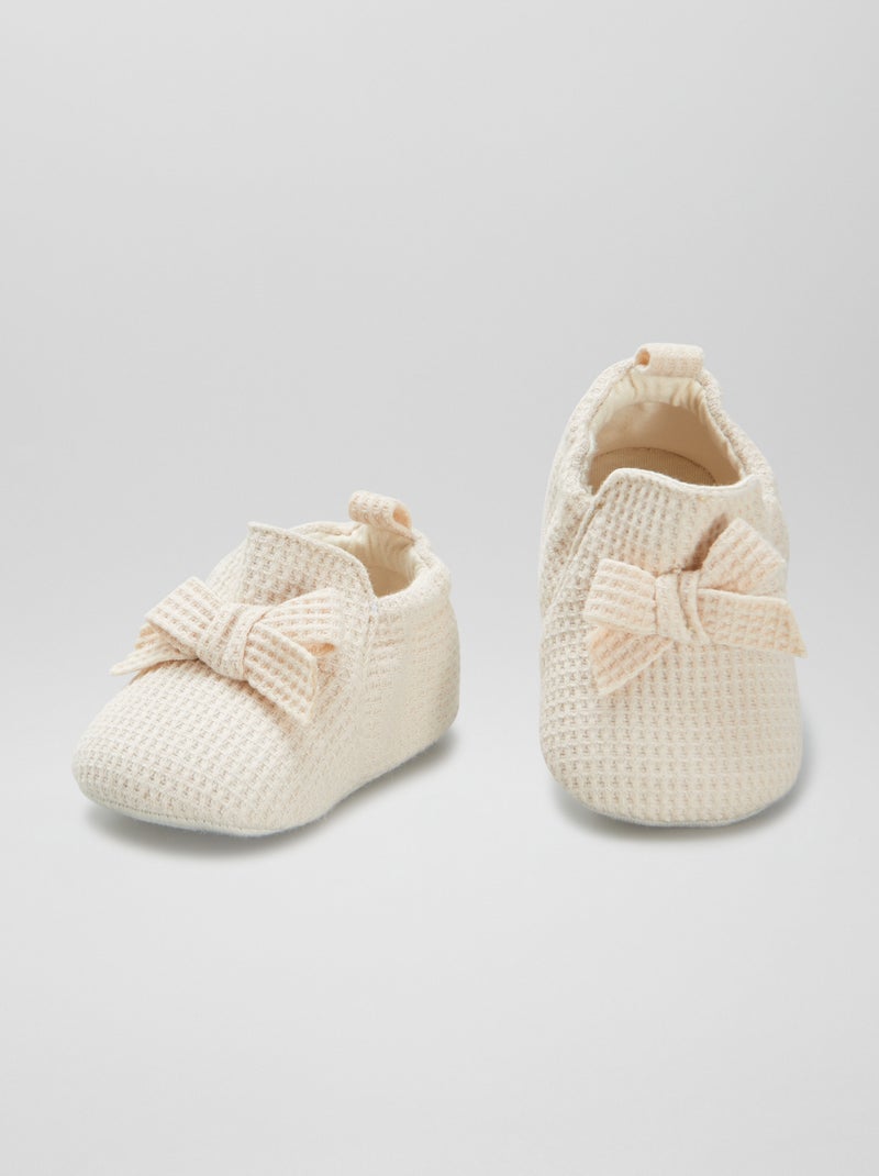 Zapatillas de casa de nido de abeja BLANCO - Kiabi