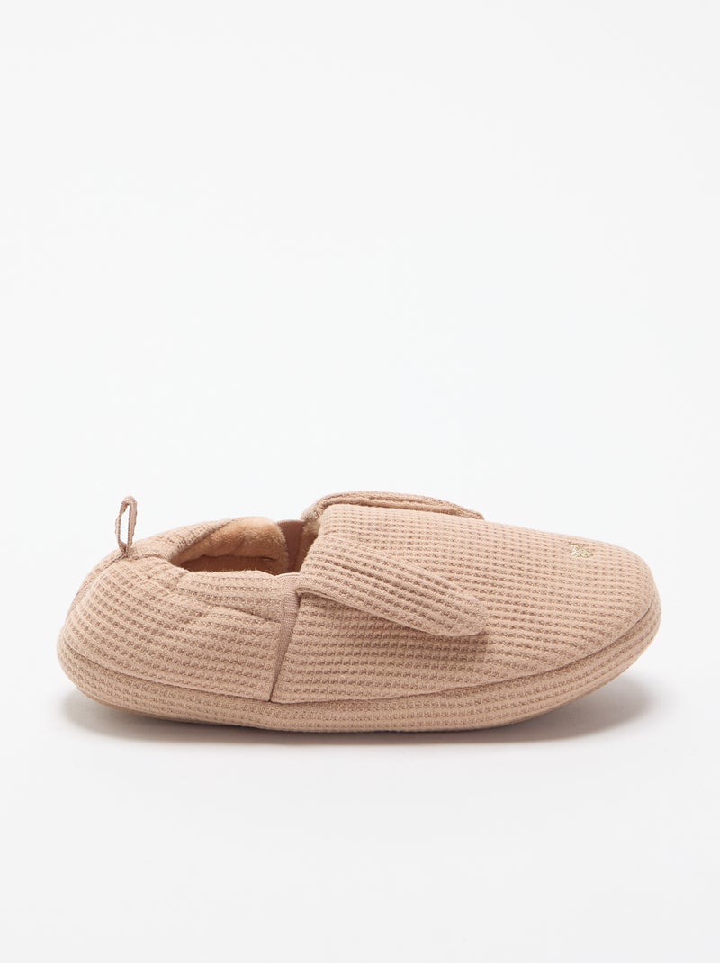 Zapatillas de casa de nido de abeja Marron - Kiabi