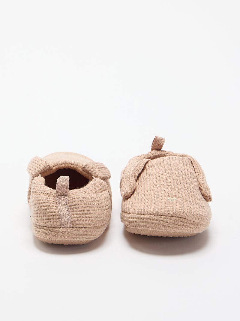 Zapatillas de casa de nido de abeja Marron - Kiabi