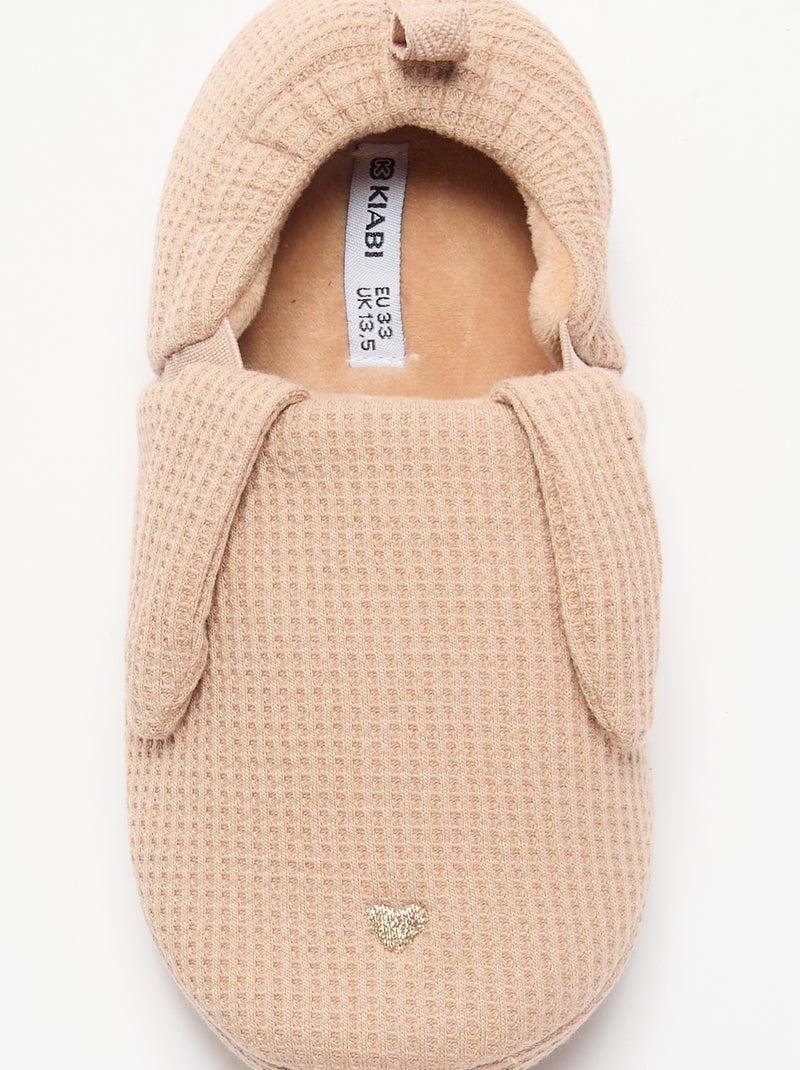 Zapatillas de casa de nido de abeja Marron - Kiabi