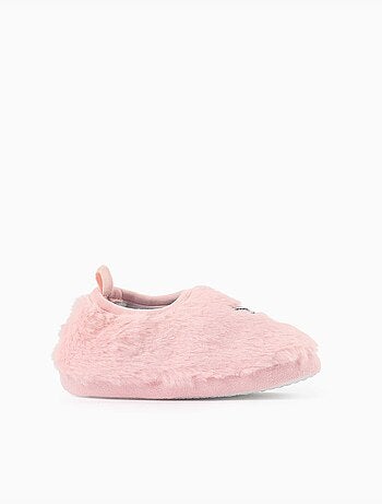 Zapatillas de casa de peluche con bordado de stitch