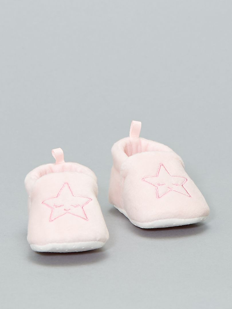 Zapatillas de casa de ratina rosa - Kiabi
