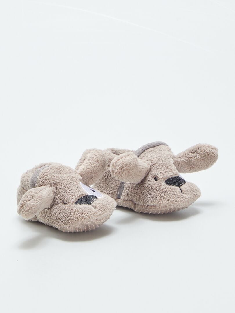 Zapatillas de casa de tejido polar MARRON - Kiabi