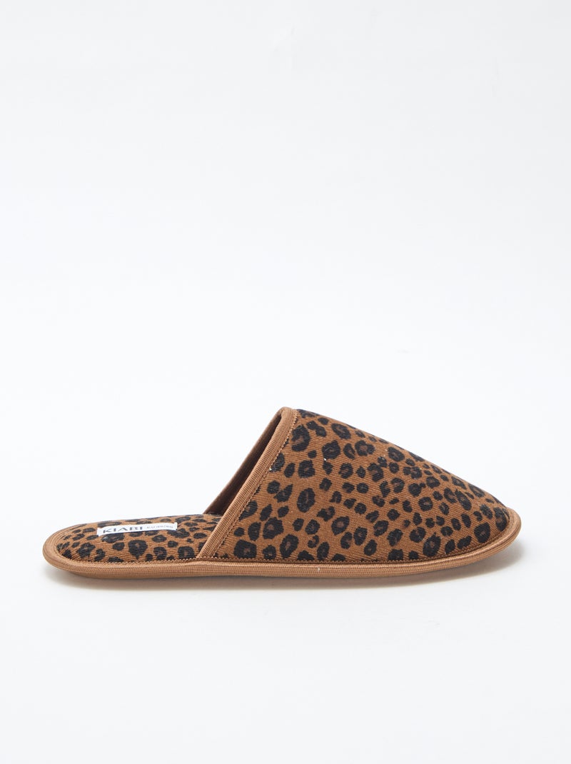 Zapatillas de casa de terciopelo Beige - Kiabi