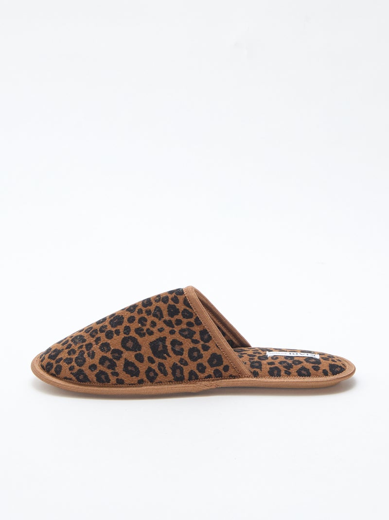 Zapatillas de casa de terciopelo Beige - Kiabi