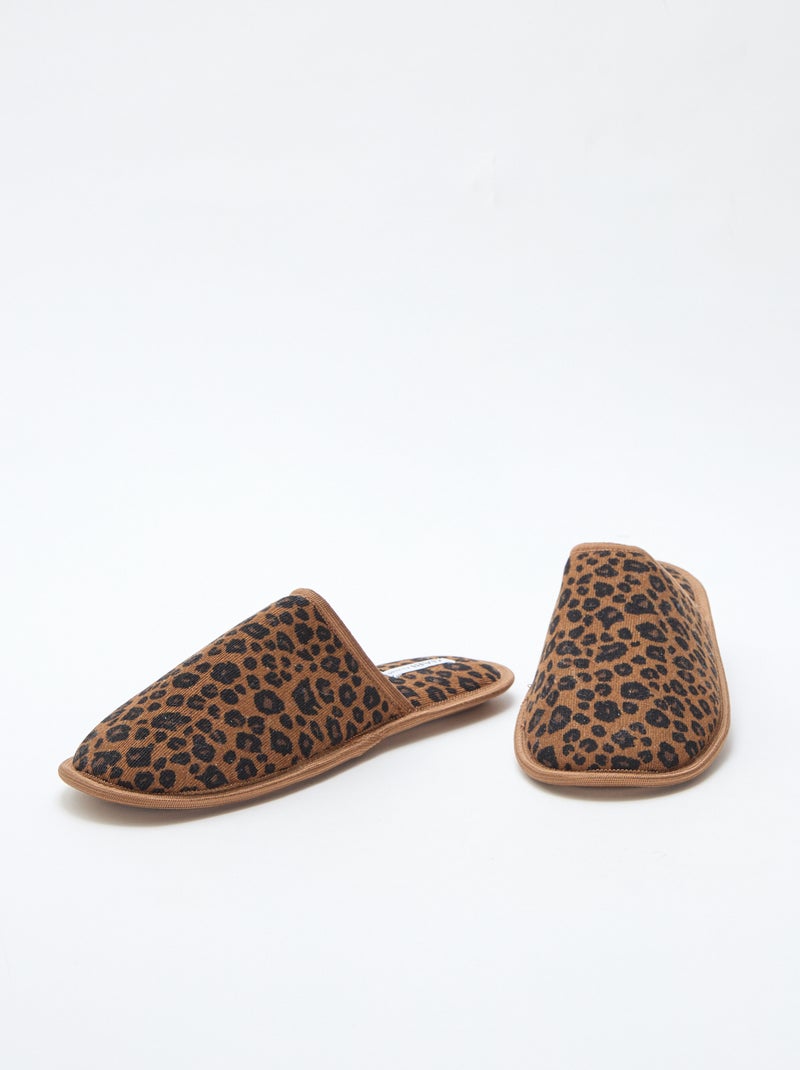 Zapatillas de casa de terciopelo Beige - Kiabi