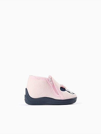 Zapatillas de casa de terciopelo con bordado de Minnie