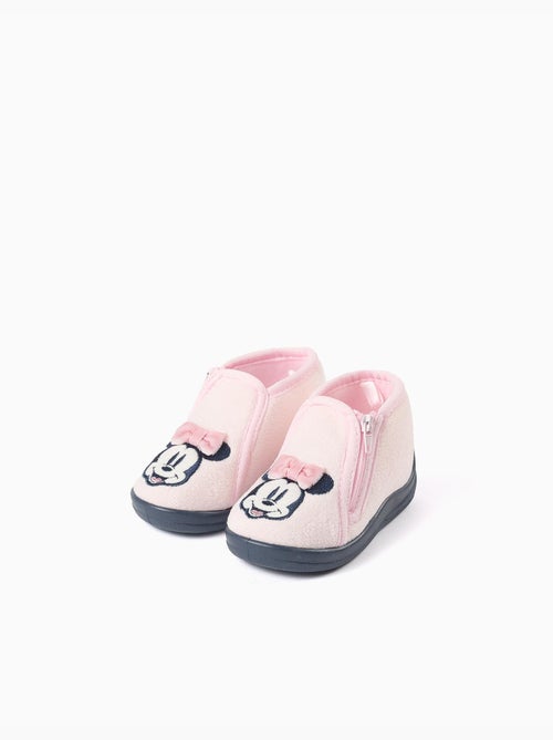 Zapatillas de casa de terciopelo con bordado de Minnie - Kiabi Zapatillas de casa de terciopelo con bordado de Minnie - Kiabi