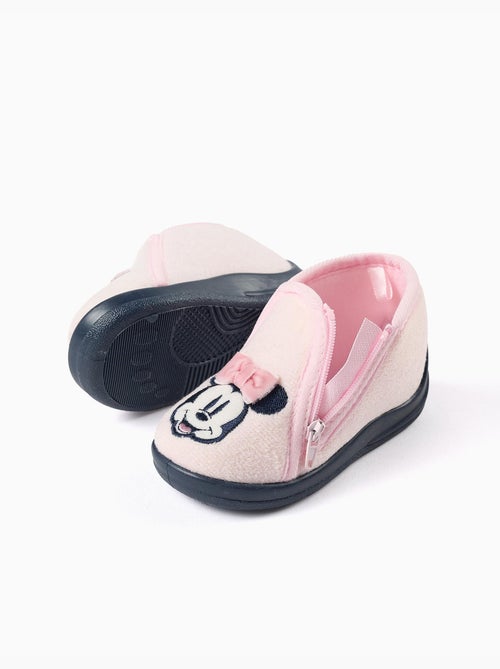 Zapatillas de casa de terciopelo con bordado de Minnie - Kiabi Zapatillas de casa de terciopelo con bordado de Minnie - Kiabi