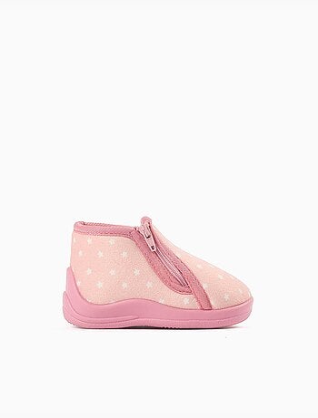 Zapatillas de casa de terciopelo con estampado de estrellas