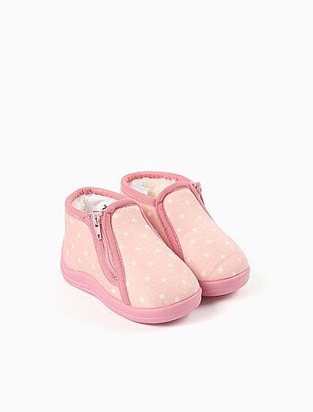 Zapatillas de casa de terciopelo con estampado de estrellas