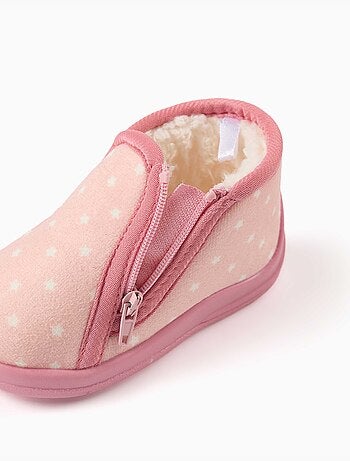Zapatillas de casa de terciopelo con estampado de estrellas