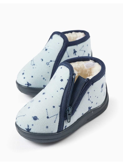 Zapatillas de casa de terciopelo con motivo espacial - Kiabi